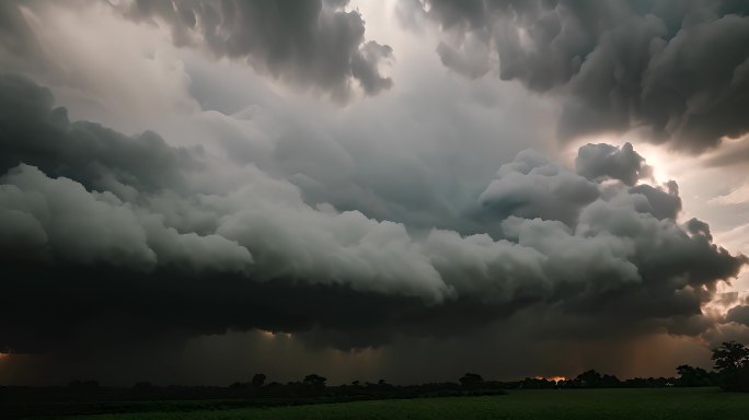 乌云阴天乌云密布大雨将至空境云翻滚