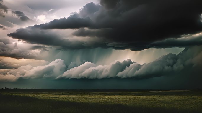 阴天下雨乌云密布风起云涌空境云翻滚