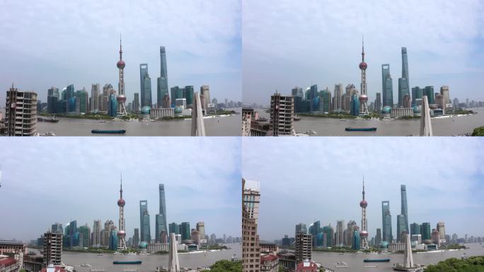 上海陆家嘴/东方明珠/4K航拍视频素材