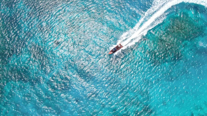 西沙群岛南海游轮航拍