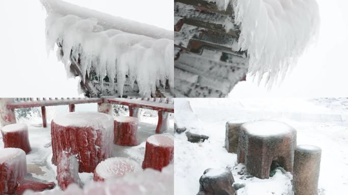 实拍冬季大雪后的寂静