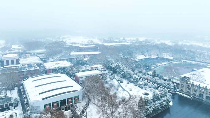 南京体育学院雪景