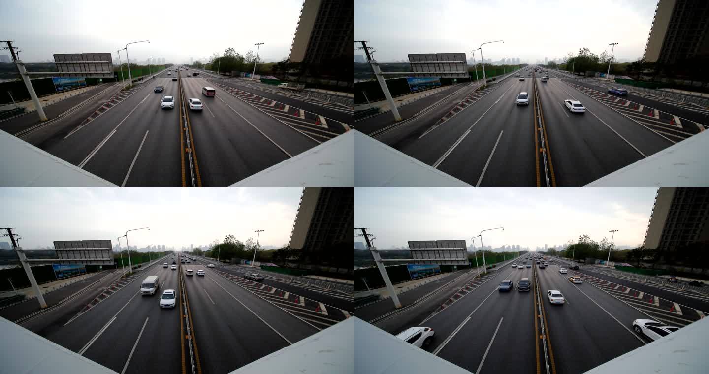 武汉高速公路车流延时 前端特殊角度