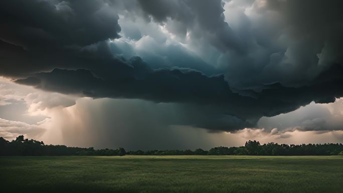 阴天下雨乌云密布风起云涌空境云翻滚