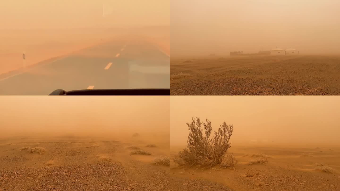 沙尘暴 恶劣天气 阿拉善