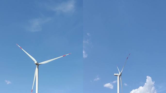 ⚝4K竖屏⚝草原风车合集原始素材风力发电