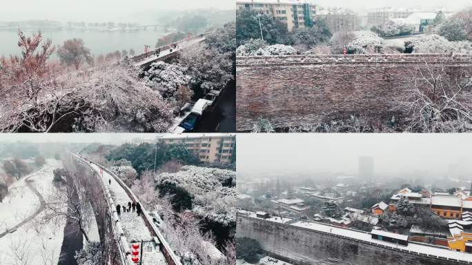 南京城墙雪景