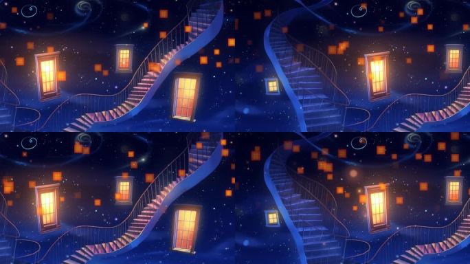 唯美梦幻童话夜景灯光循环4