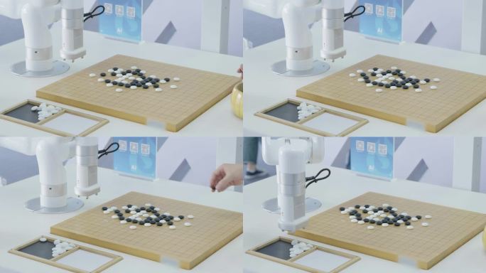【原创4K】机械臂下棋 科技智能