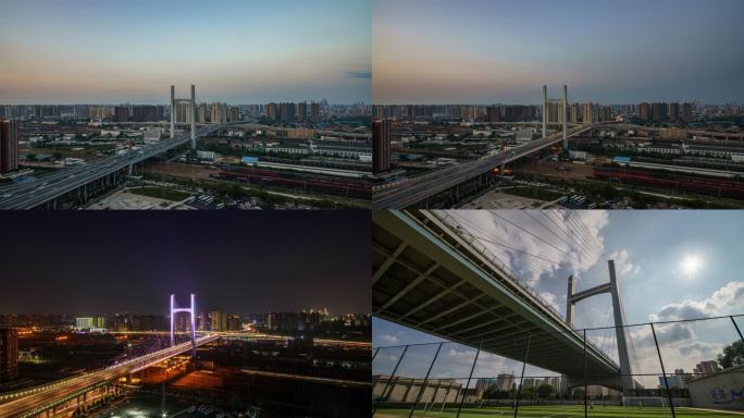 大气延时摄影 实拍城市自然风光-农业桥