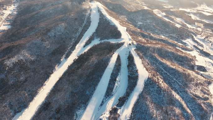 沈阳东北亚滑雪场航拍风景