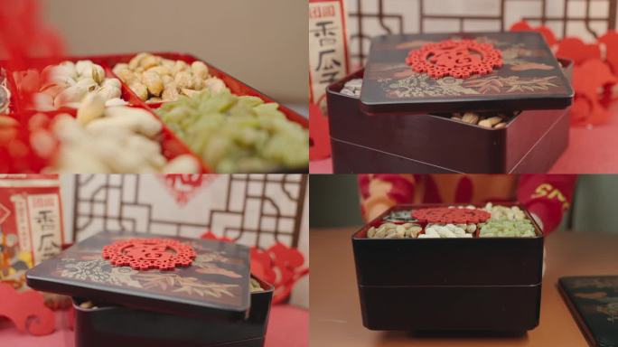 节日新年喜庆干果坚果零食盒