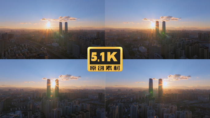 5K-昆明南二环日出，昆明万达双塔日出