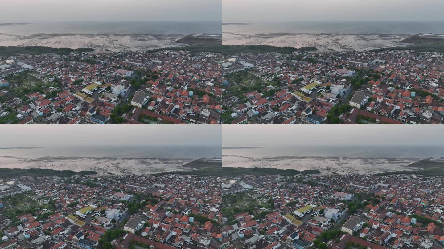 原创 印尼爪哇岛庞越城市建筑航拍风景