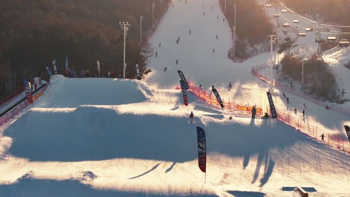 沈阳东北亚滑雪场航拍风景