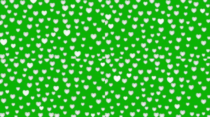 动画银心闪耀。背景为情人节，节日。绿色背景上的平面矢量插图。