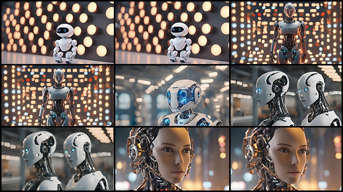未来世界的智能机械人CG动画影片