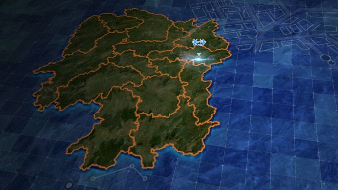 【中文版无插件】湖南科技感地图数据展示