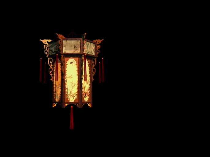 宫灯 灯笼 中式 古典 古代 竹兰梅菊