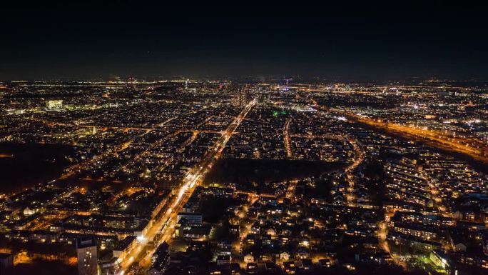 德国，科隆，城市夜景