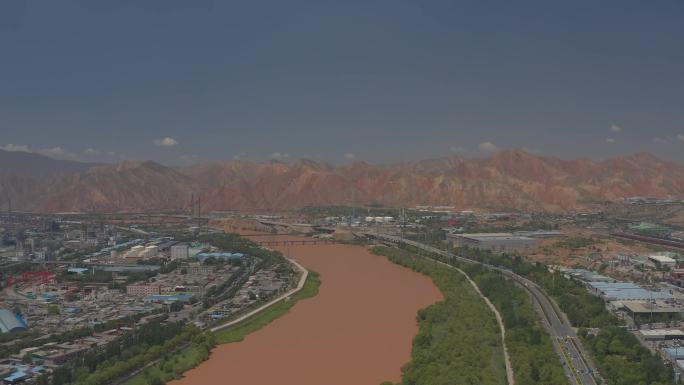 延安黄河峡谷航拍城市旅行宣传片