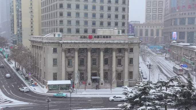 大连城市雪景