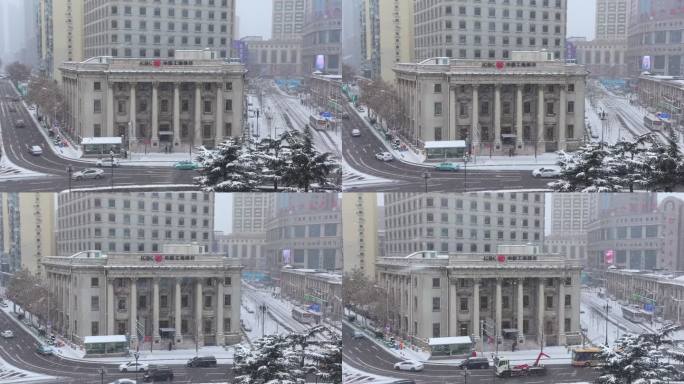 大连城市雪景