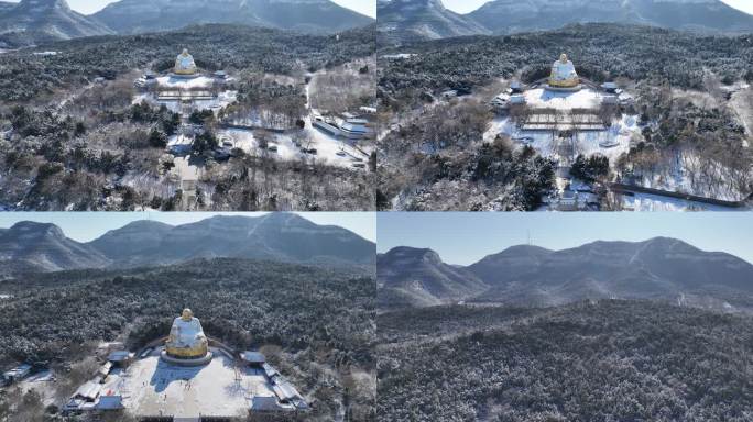 济南千佛山雪景