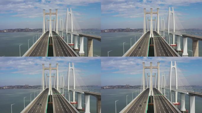 平行跨海公路桥和跨海铁路桥
