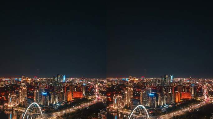 哈萨克斯坦阿斯塔纳市的夜晚