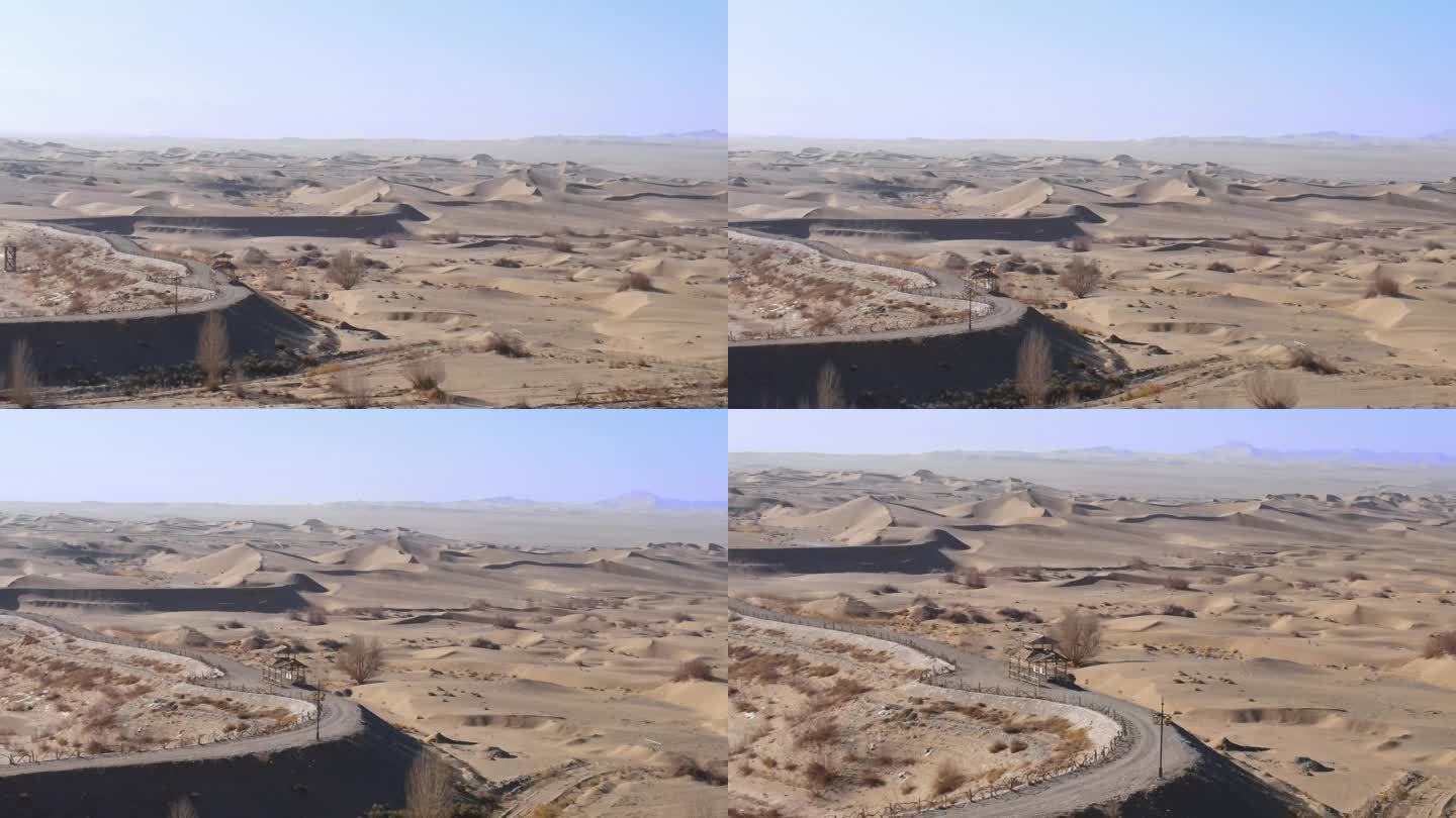 沙漠 荒凉的大地 戈壁滩 沙漠里的河道