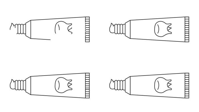 牙膏图标的动画草图