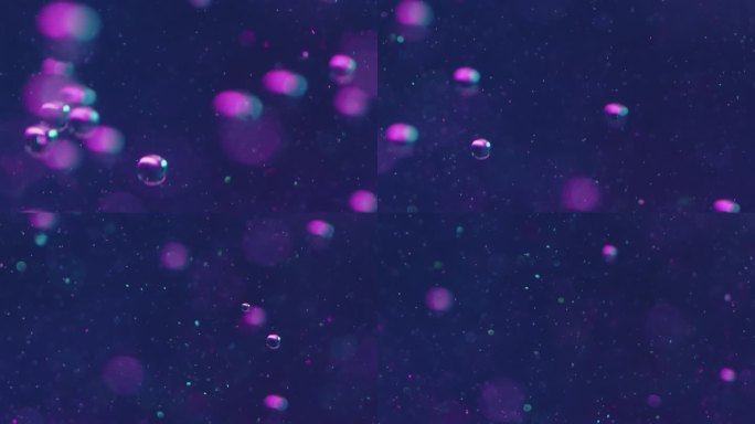 气泡背景氧球紫色流体