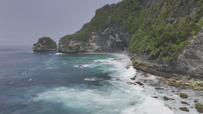 HDR印尼佩妮达岛航拍岛屿海岸线风光