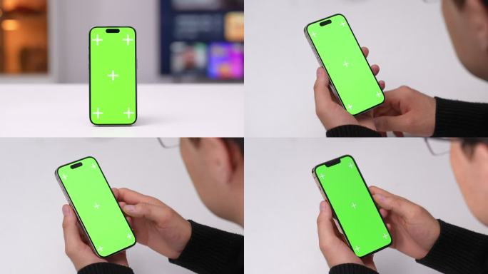 4K手机屏幕抠绿素材屏幕合成素材