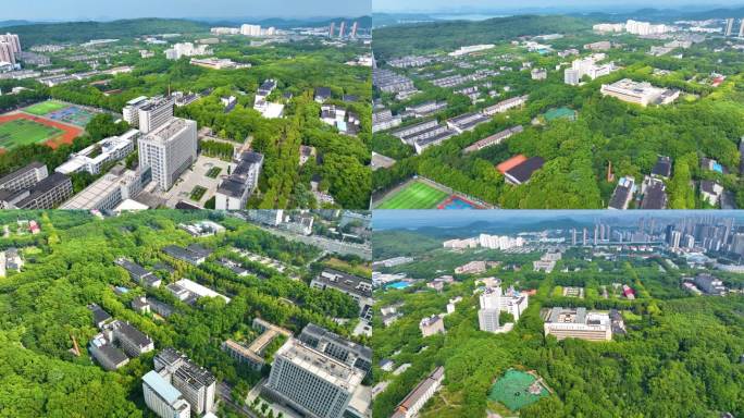 湖北武汉洪山区珞瑜路华中科技大学航拍校园