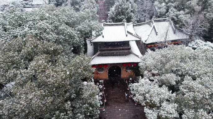 惠山古镇寄畅园雪景