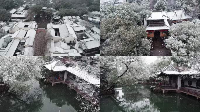 惠山古镇寄畅园雪景