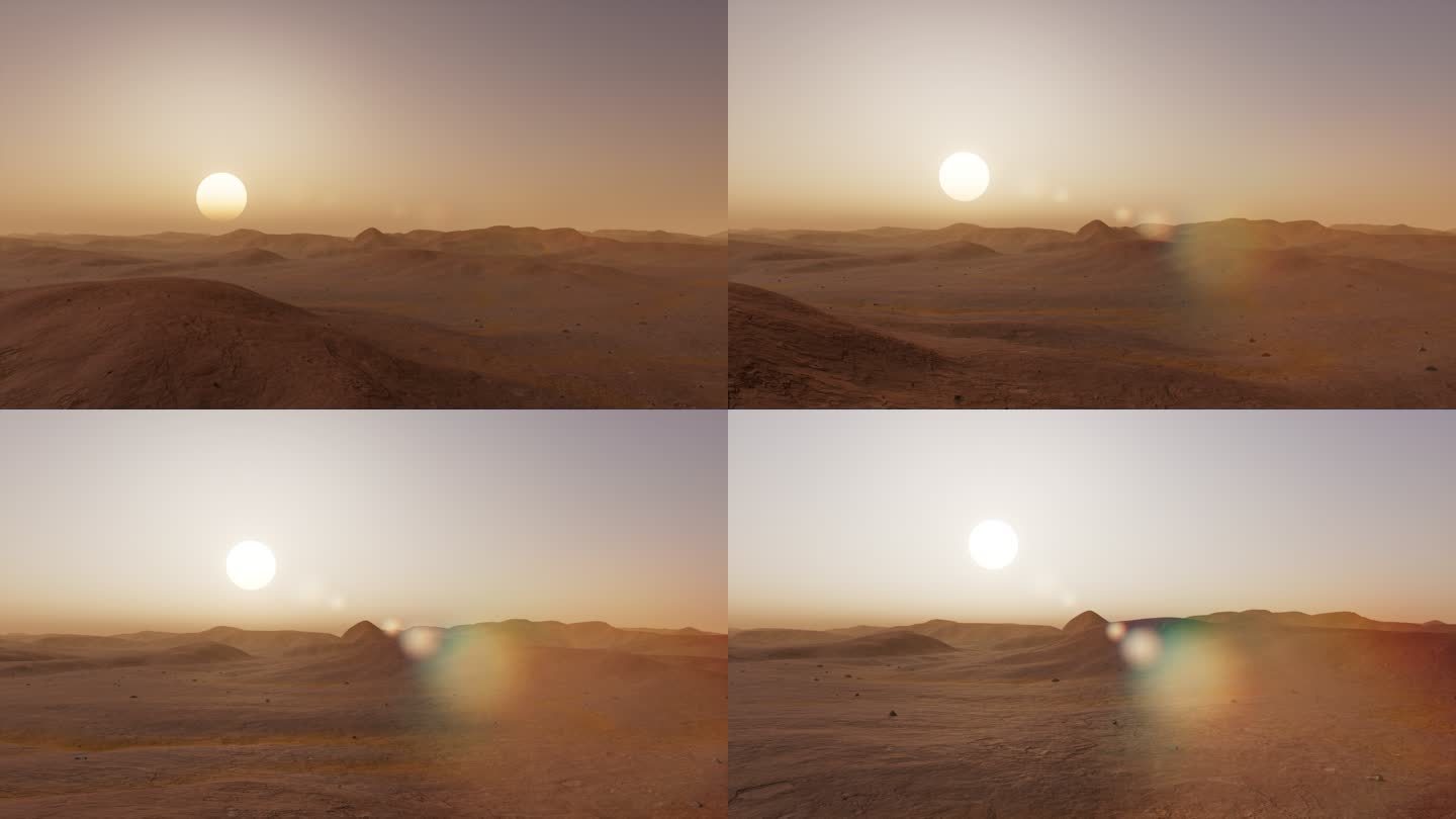 荒山贫瘠火星表面