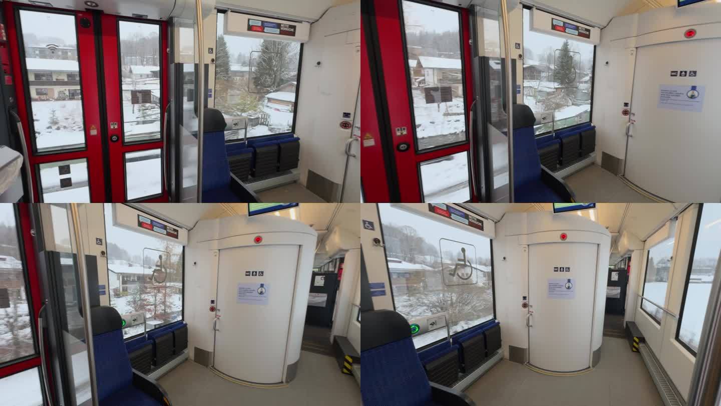 德国巴伐利亚州区域列车上为残疾人设置的大型厕所。德国巴伐利亚州当地铁路车辆上为残疾人提供的宽敞厕所。