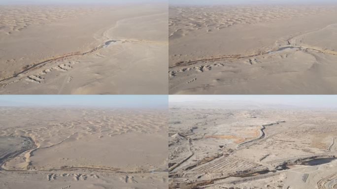 沙漠 荒凉的大地 戈壁滩 干枯的河道