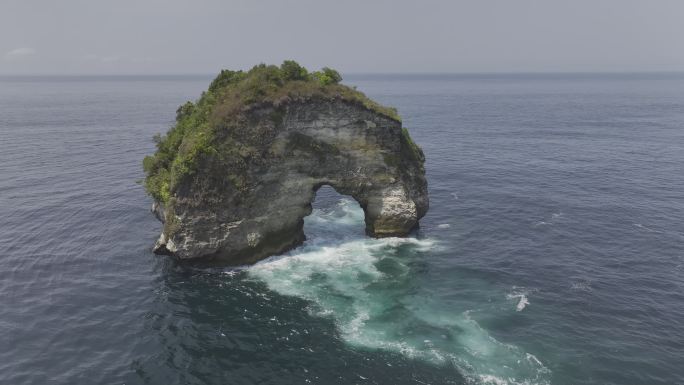 HDR印尼佩尼达岛航拍岛屿海岸线风光