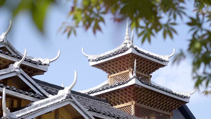 苗侗建筑风雨桥实拍