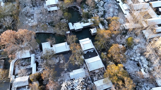 济南趵突泉公园雪景
