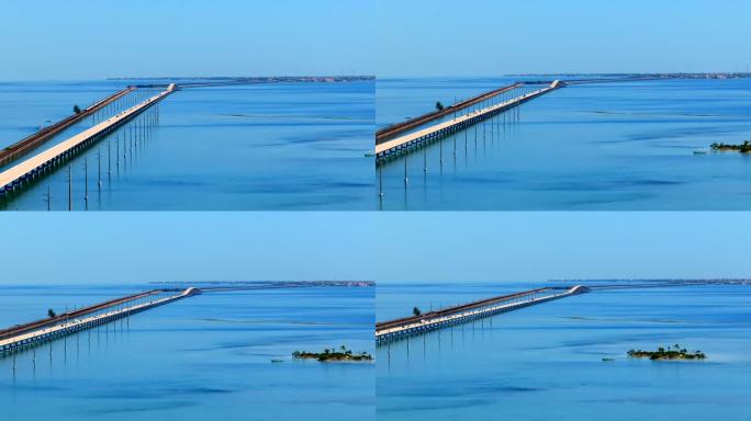 2023年佛罗里达群岛七英里桥航拍照片