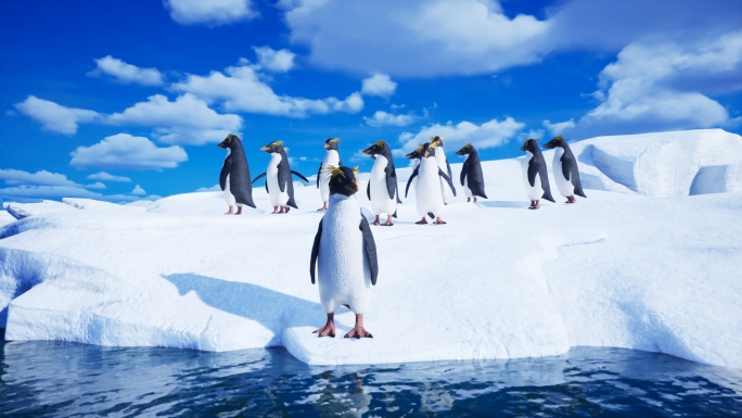 北极冰岛企鹅