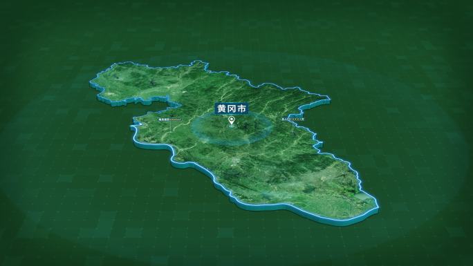 4K湖北省黄冈市面积人口区位地图信息展示