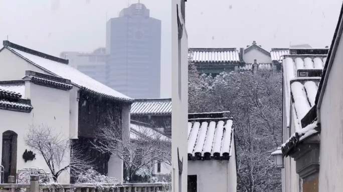 常州青果巷雪景 古建筑雪景