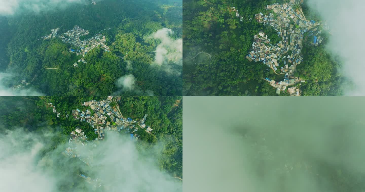 【5k】云南茶山乡村，拨开云雾乡村