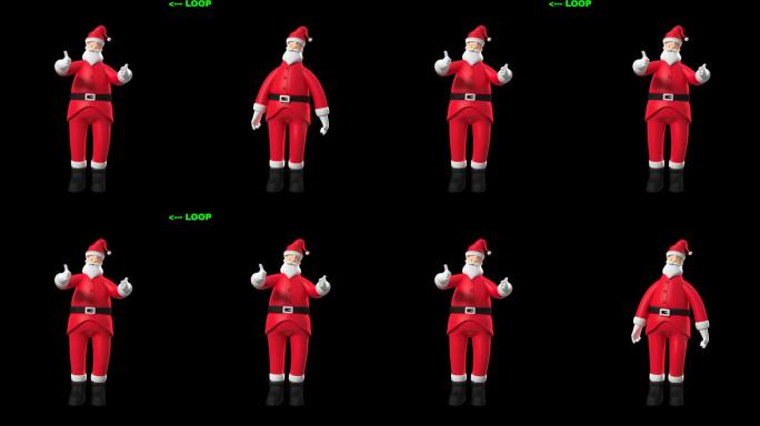 大拇指圣诞老人二人组:3D渲染循环与欢乐
